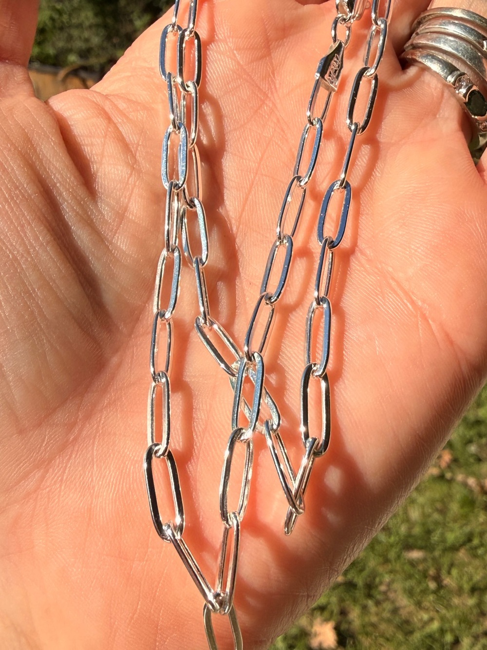 ✨New✨4mm Sterling Silver Paperclip Chain Necklace